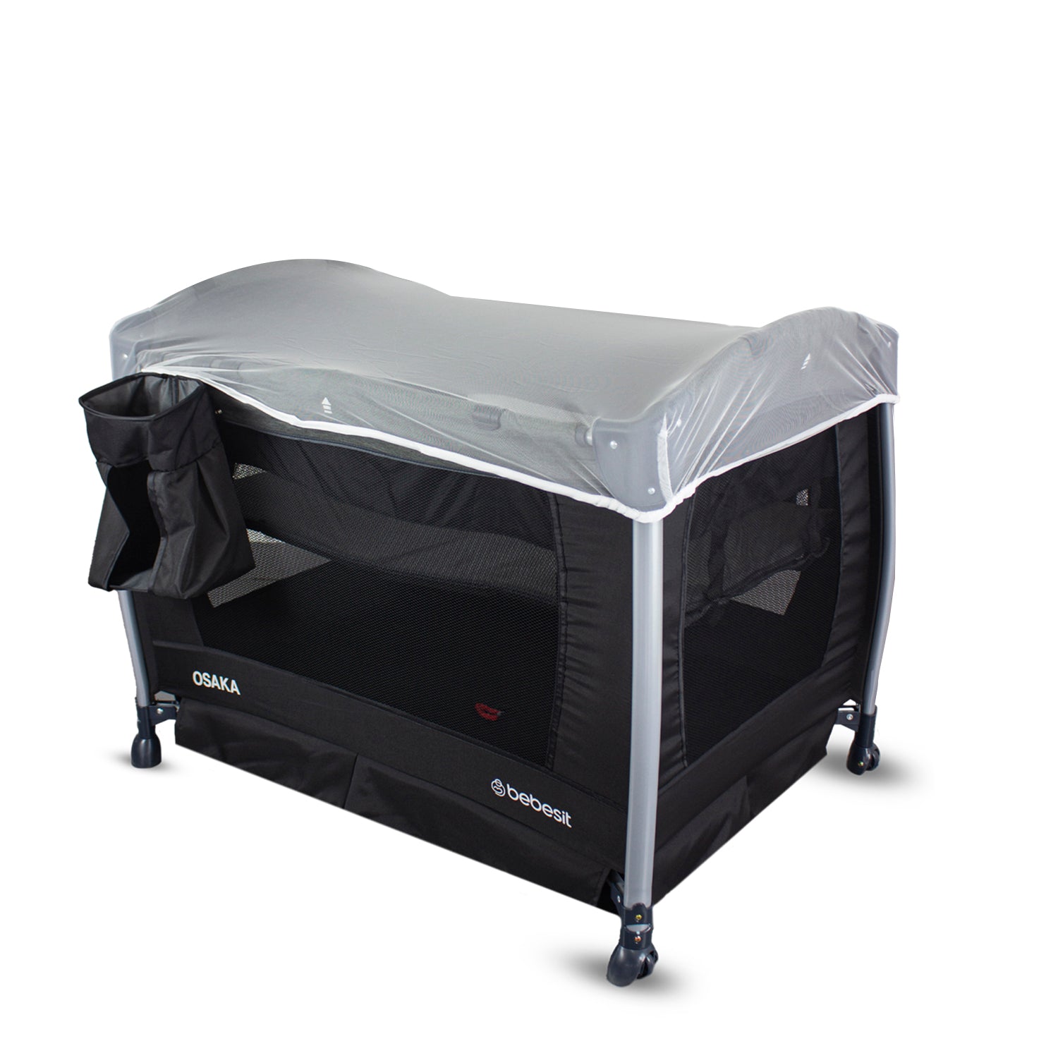Cuna Corral Pack and Play Osaka Negro Con Moises Bebesit