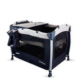 Cuna Corral Pack and Play Osaka Gris Con Moises Bebesit