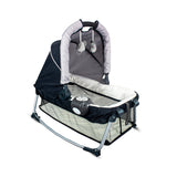 Cuna Corral Pack and Play Osaka Gris Con Moises Bebesit