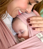 Cargador para Bebé Fular Elástico Rosa Cuarzo