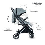 Coche Compacto para Bebe Pixel Gris Bebesit