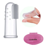 Cepillo de dientes y masajeador de encías para bebé (tipo dedal)