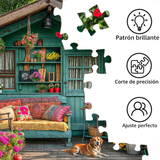 Rompecabezas Casa con Flores 1000 Piezas
