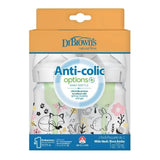 Set de Teteros Dr. Brown's Options Decorados Boca Ancha 5oz x 2 Unidades