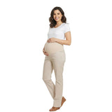 Pantalón Materno Bota Recta Beige