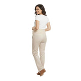 Pantalón Materno Bota Recta Beige