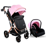 Coche Travel System Gold Lx Rosado Bebesit