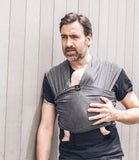 Cargador para Bebé Fular Elástico Gris Oscuro