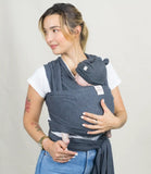 Cargador para Bebé Fular Elástico Gris Oscuro
