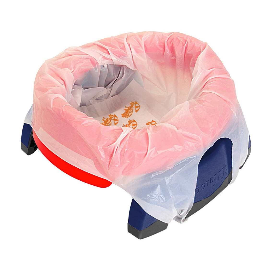 Orinal portátil POTETTE 2 EN 1 silicona Color Rosa - Tu tienda de bebés