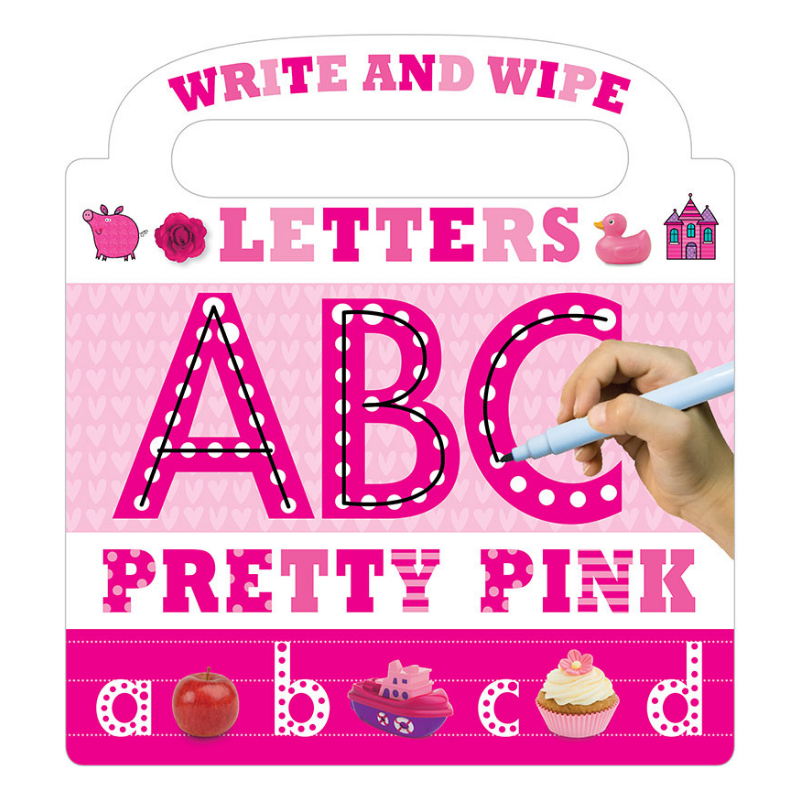 Libro Write and Wipe Pretty Pink ABC - babycentro-com - Make Believe Ideas