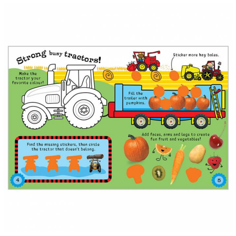 Libro Ultimate Sticker File Tractors and Trucks