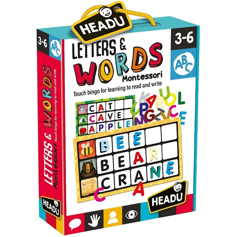 Bingo Letras y Palabras Montessori Headu