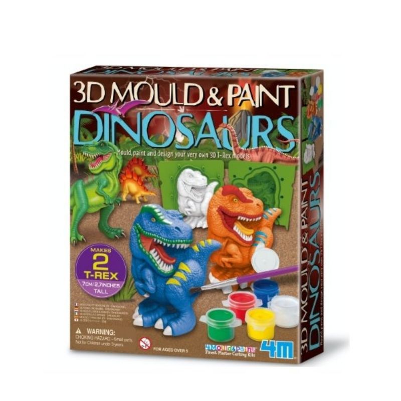 Manualidades Mould & Paint Dinosaurs 4M
