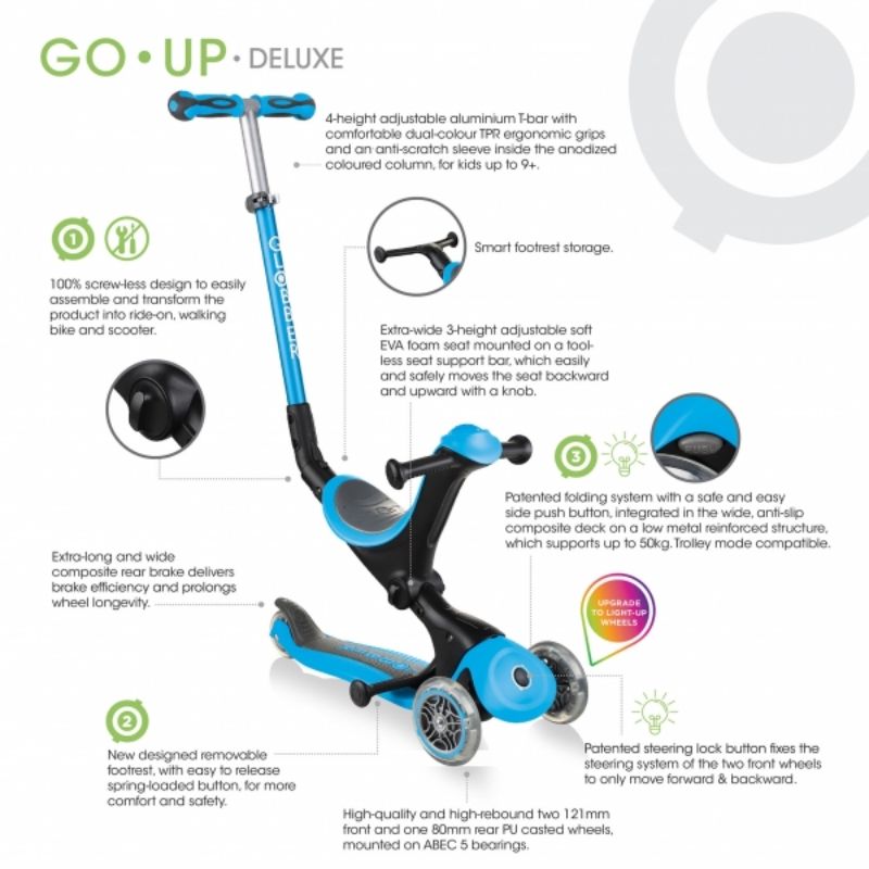 Patineta Go Up Deluxe 3 en 1 Globber