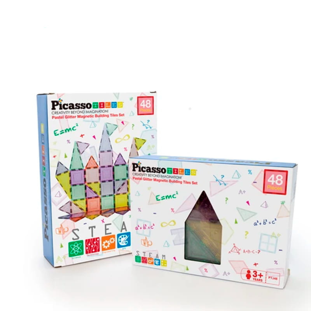 Bloques Magnéticos Pastel Glitter PTJ48  Picasso Tiles