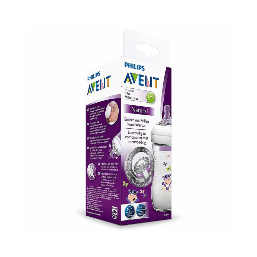 Tetero Avent Natural Hipopótamo 2.0 9 onzas