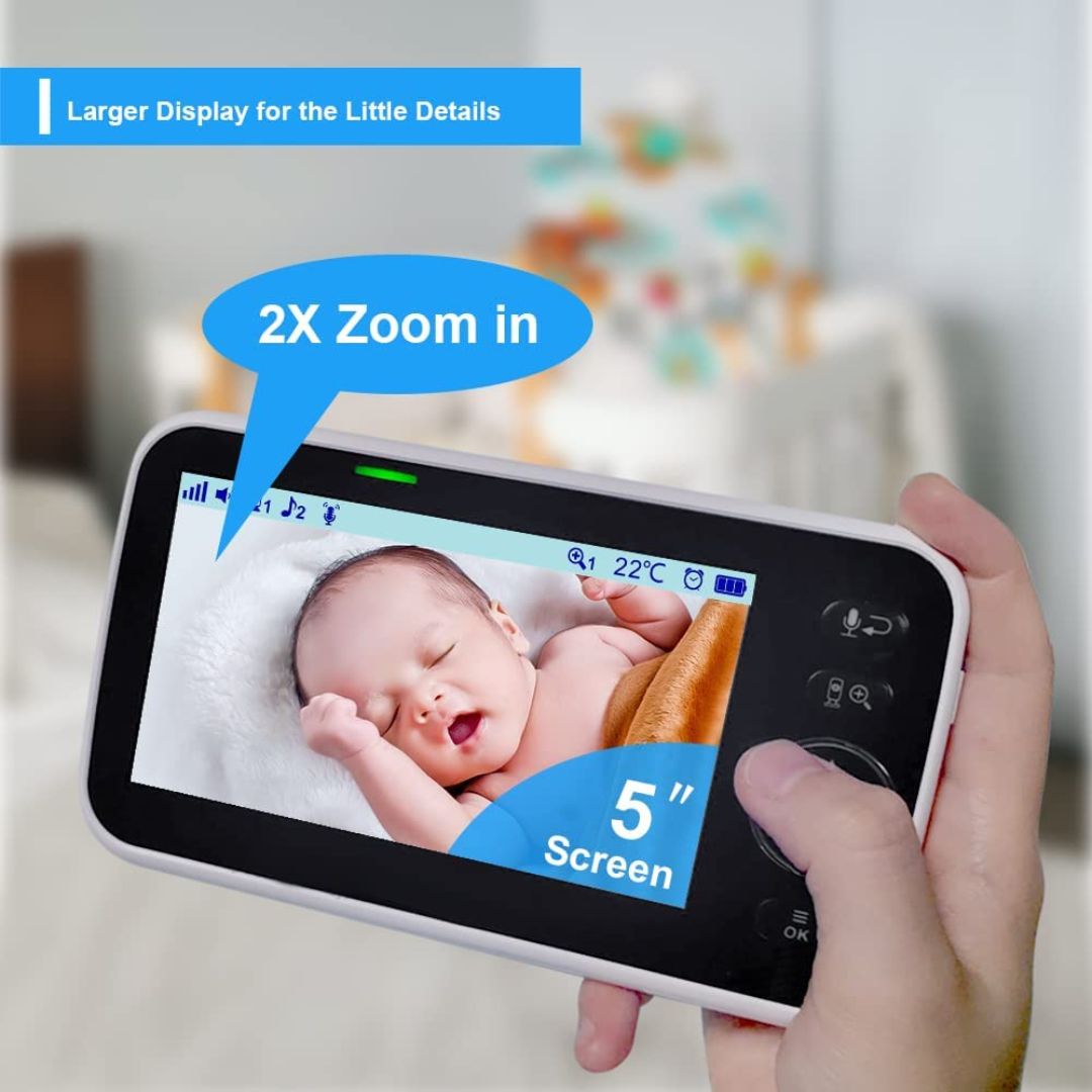 Monitor para Bebé  Sonido y Video con pantalla grande HelloBaby