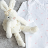 Pijama en Algodón Pima Corazones Rosados (Blanca)