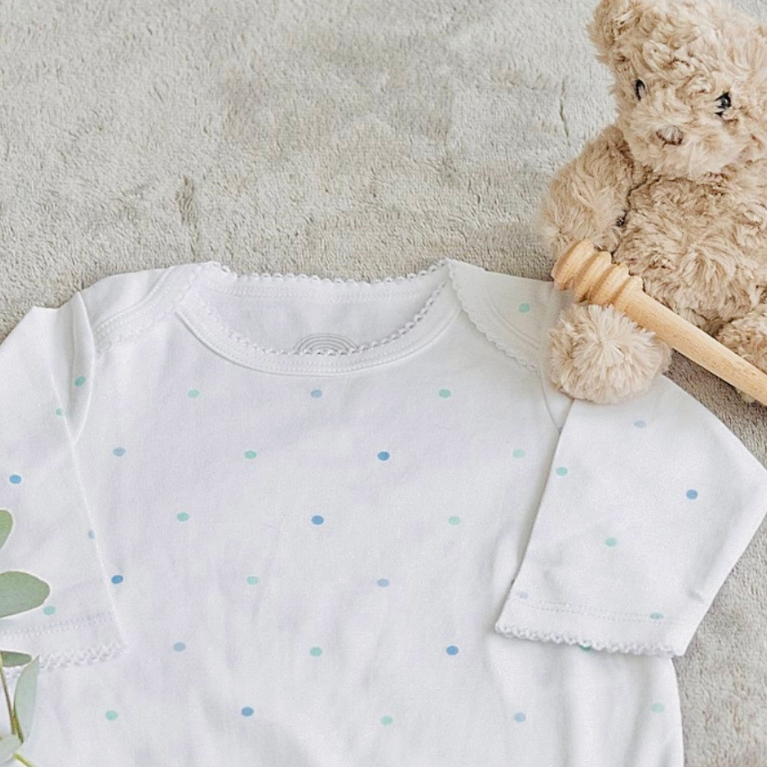 Pijama en Algodón Pima Estrellas Verdes (Beige)