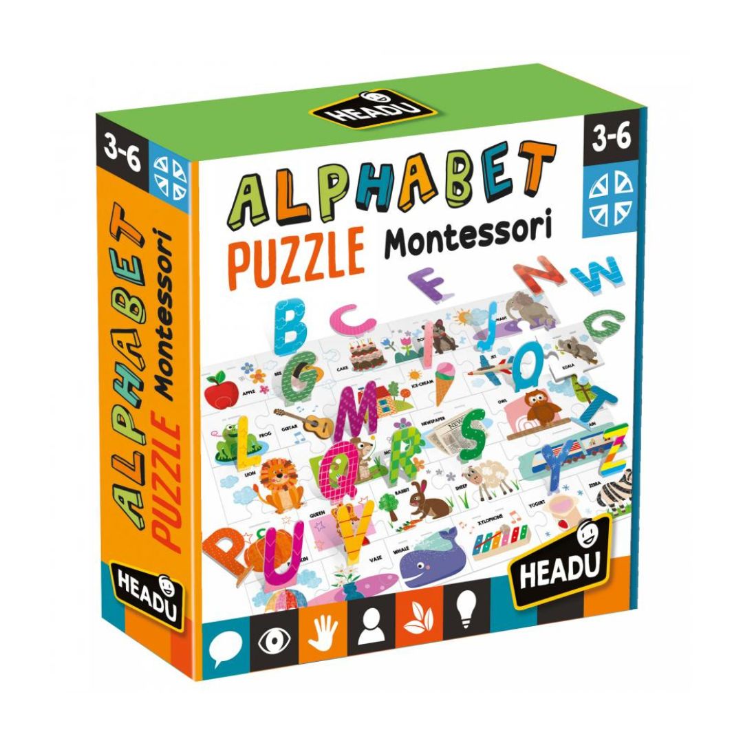 Rompecabezas del Alfabeto Montessori 3D Headu