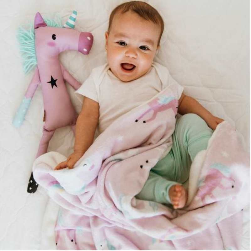 Cobija Para Bebé Unicornios LPG - babycentro-com - La Pequeña Galeria