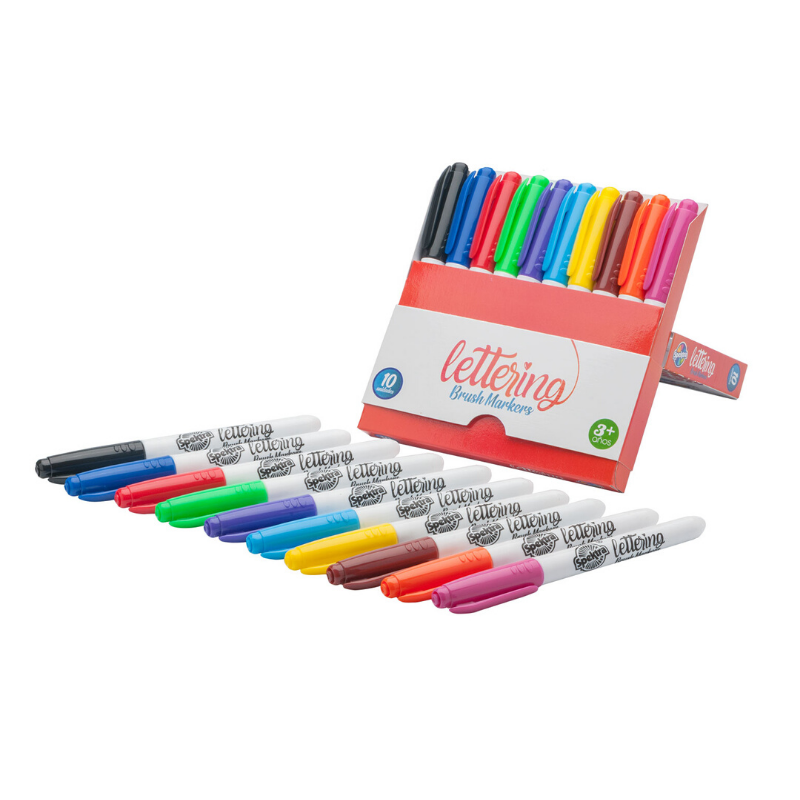 Marcadores Lettering Brush  Caja x 10 Spektra