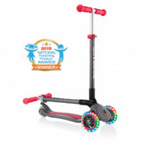 Patineta Primo Foldable Lights Globber Roja/Gris