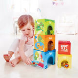 Bloques de Carton Apilables Pepe y sus Amigos Hape - babycentro-com - Hape